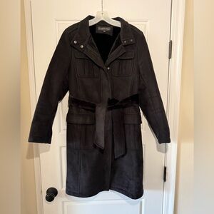 Fabulous Furs Black faux suede Coat